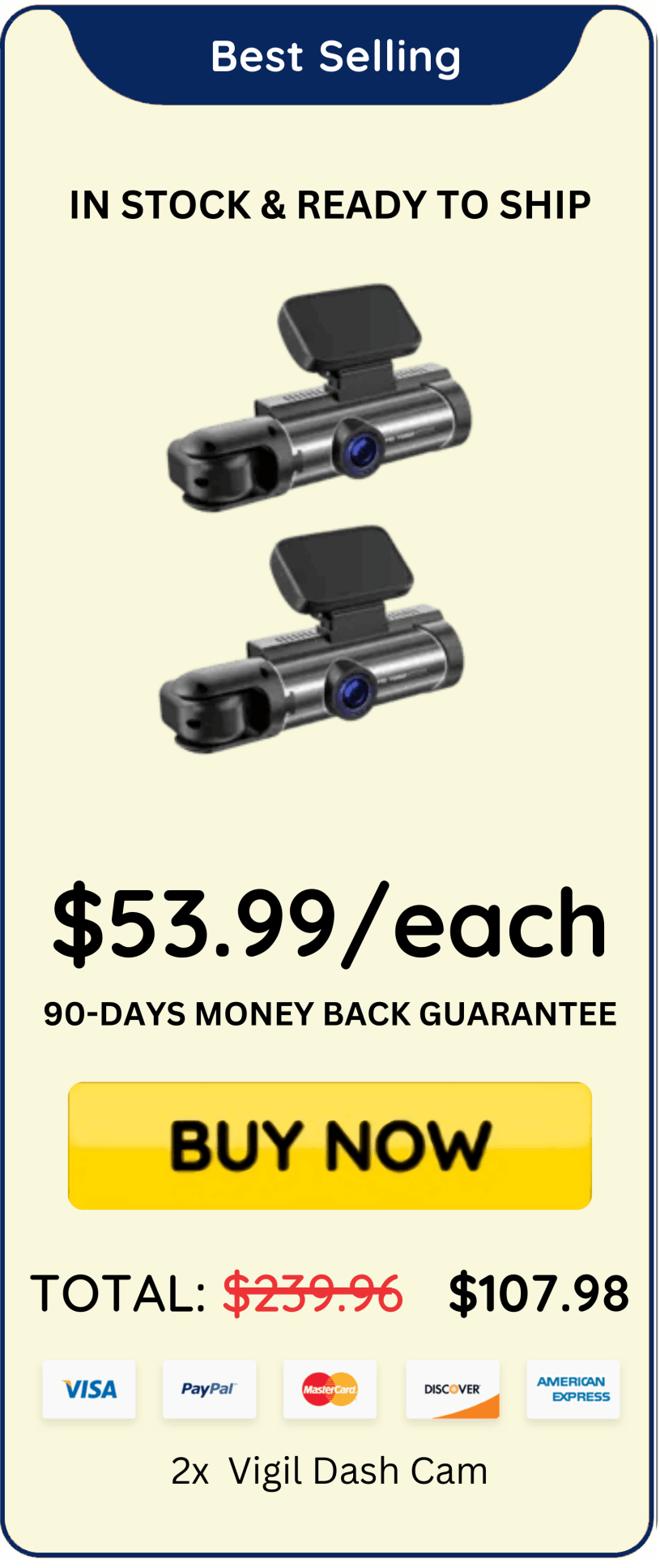 Vital Dash Cam offer price 